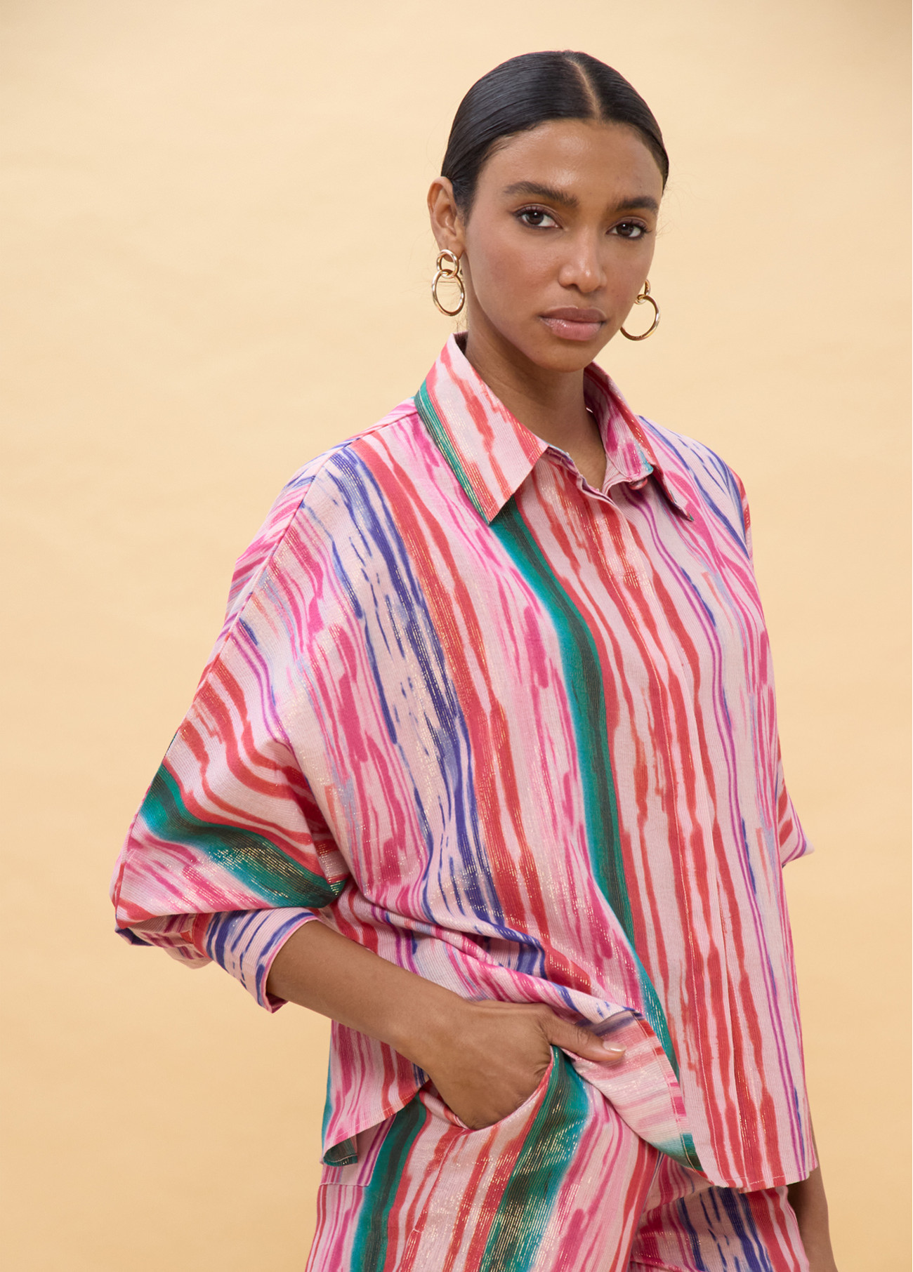 camisa-oversize-rayas-multicolor-lurex