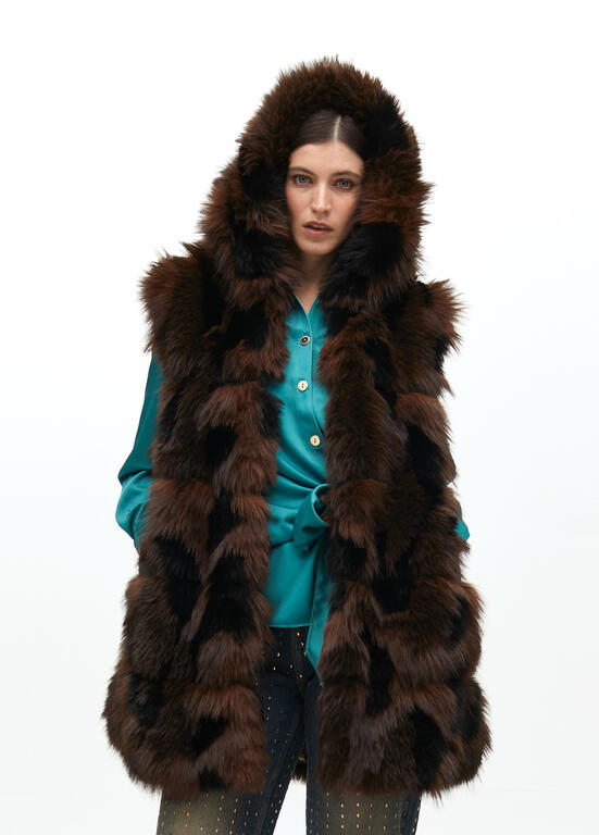 CHALECO CAPUCHA PRINT