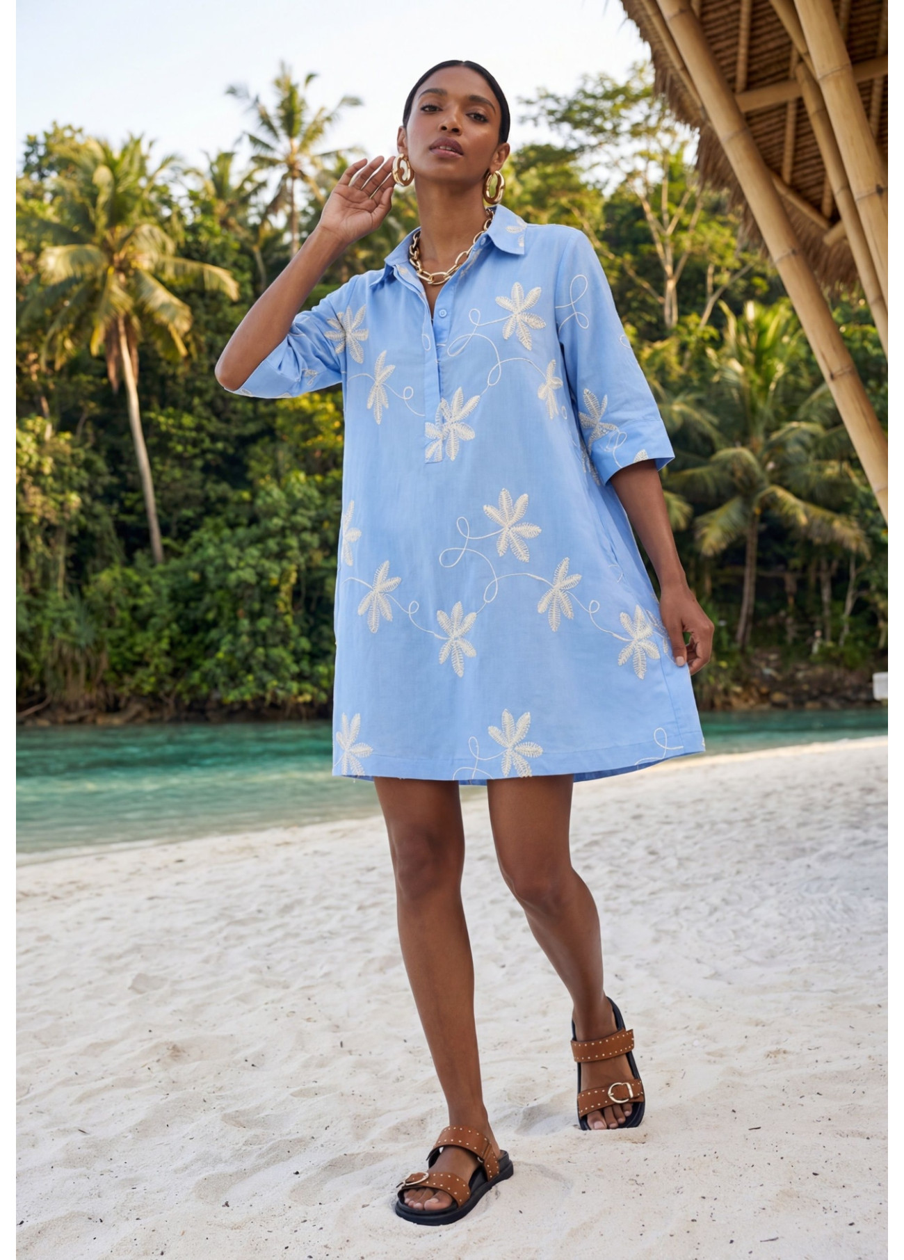 vestido-algodon-camisero-bordado-flores