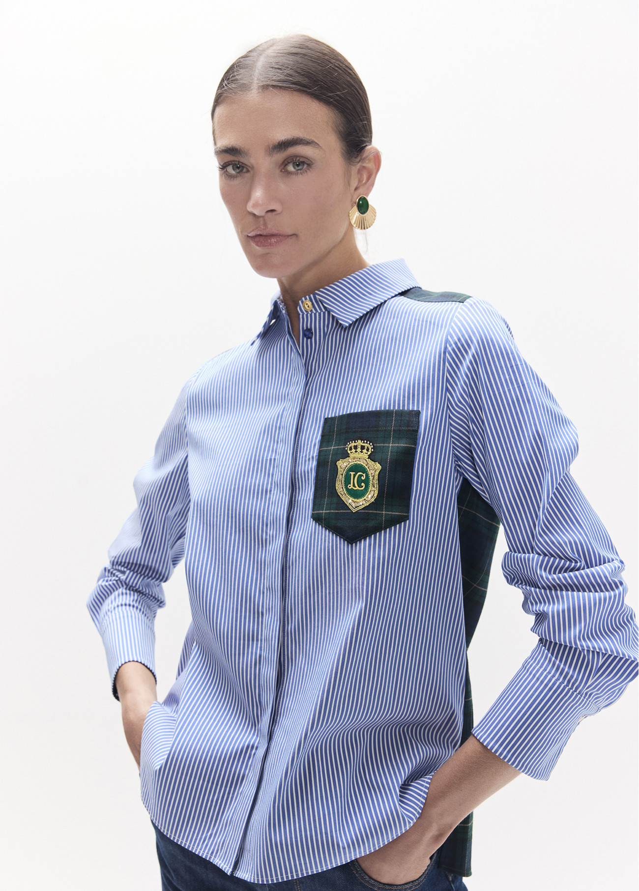 camisa-combinada-rayas-tartan