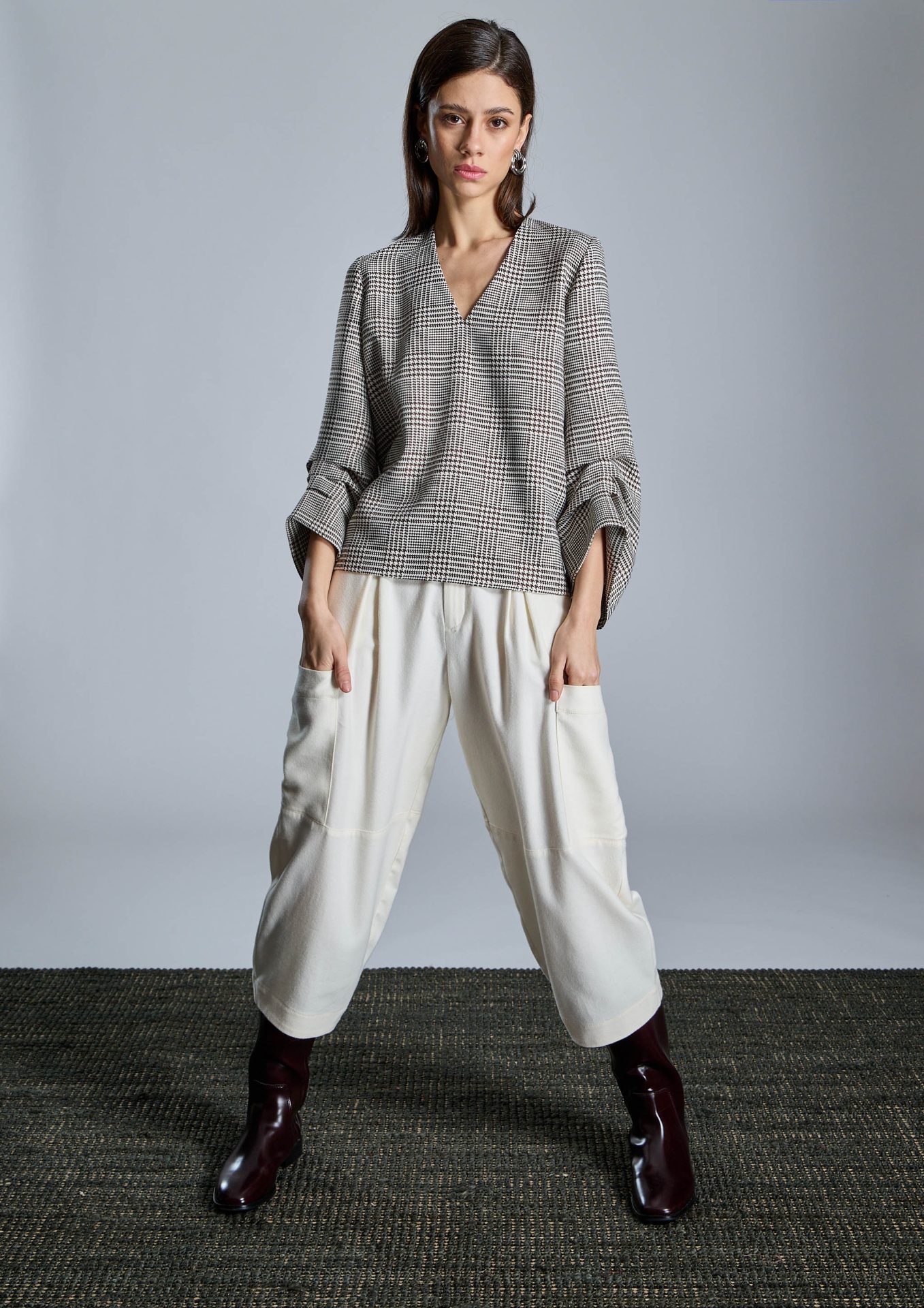 pantalon-barrel-crudo-de-tiro-alto-de-mujer