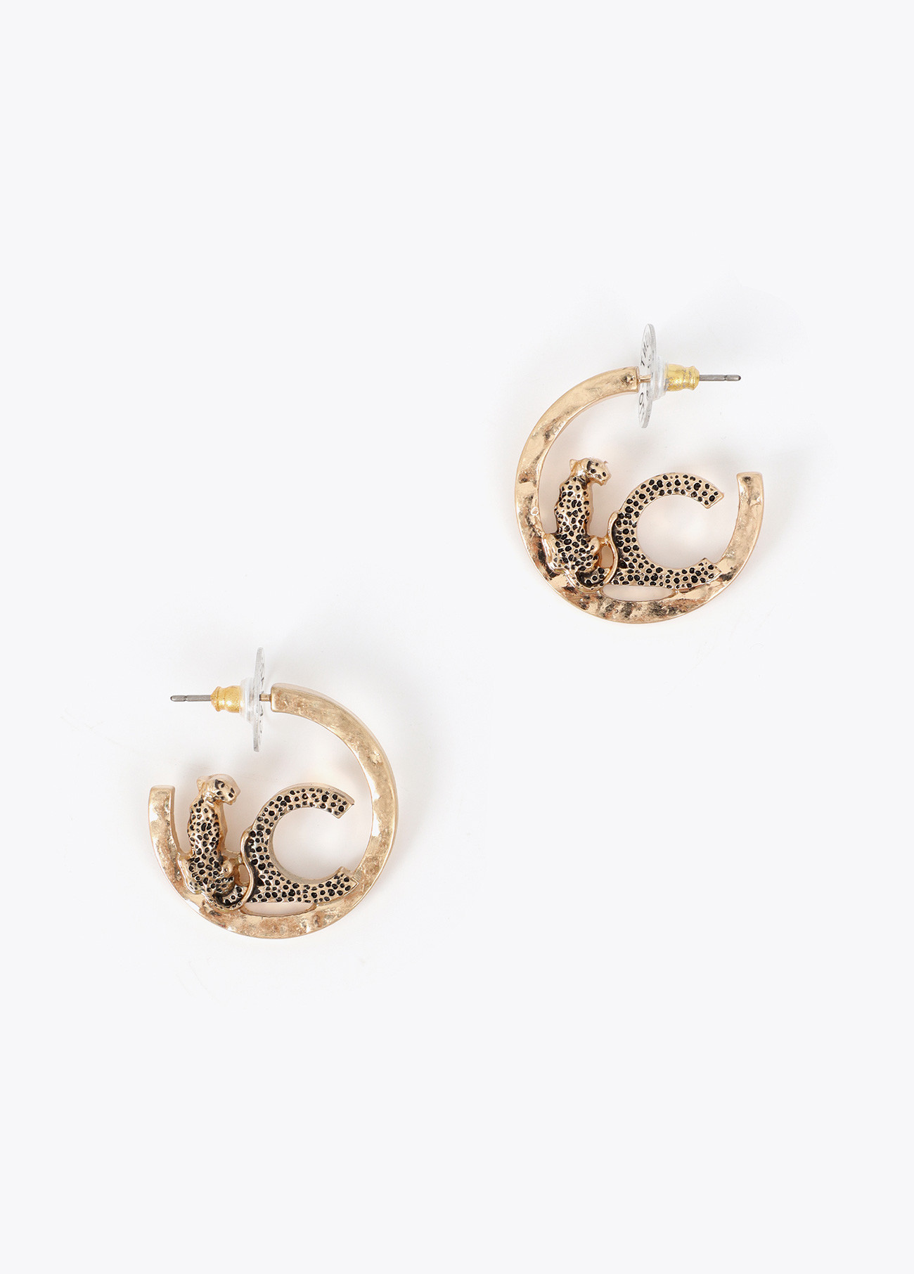 pendientes-de-aro-personalizados-con-logo-animal-acabado-textura